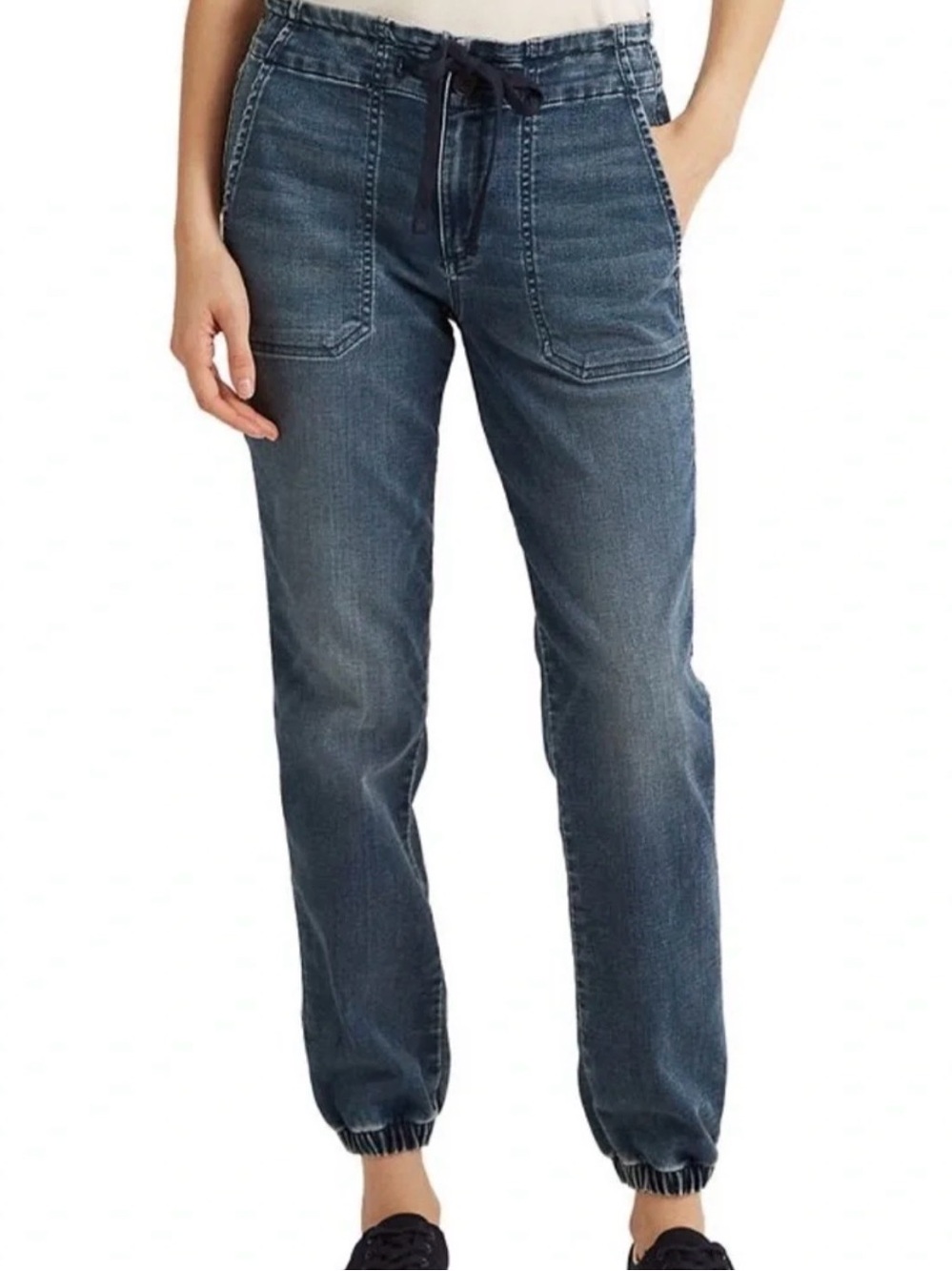 Lauren Ralph Lauren Drawstring Denim Ankle Jogger